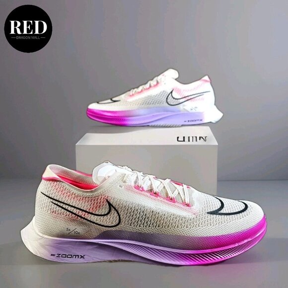 Nike ZoomX Streakfly White Vivid Grape Running Shoes DJ6566-104 - Men's Size 11